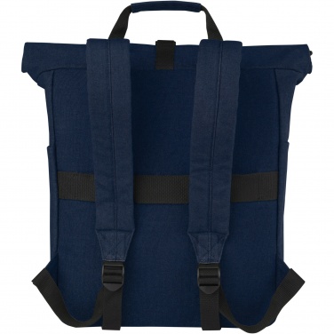 Logo trade promotional giveaways picture of: Joey 15” GRS recycled canvas rolltop laptop backpack 15L