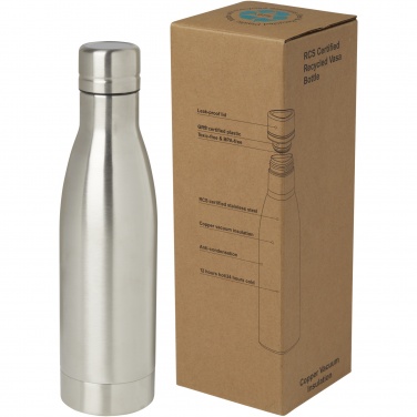 Logo trade business gifts image of: Vasa 500 ml RCS certified recycled stainless steel copper vacuum insulated bottle