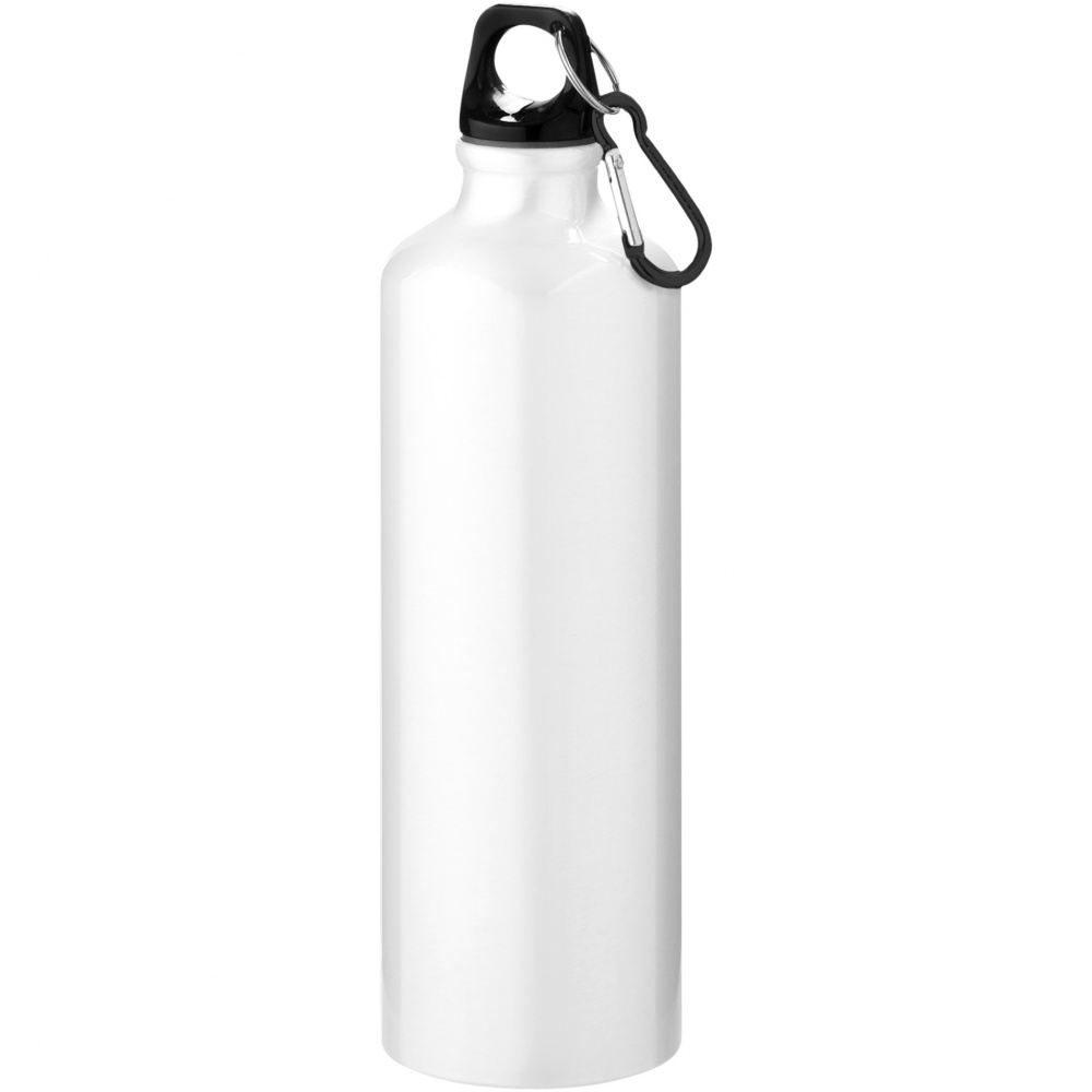 Logo trade advertising products image of: Oregon 770 ml RCS certified recycled aluminium water bottle with carabiner