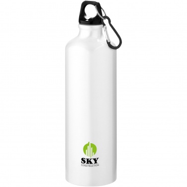 Logo trade promotional merchandise image of: Oregon 770 ml RCS certified recycled aluminium water bottle with carabiner