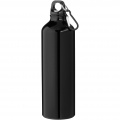 Oregon 770 ml RCS certified recycled aluminium water bottle with carabiner, Solid black