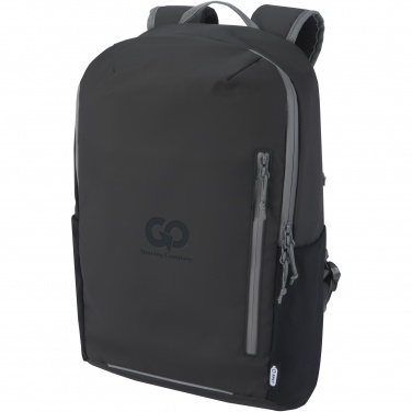 Logo trade promotional merchandise image of: Aqua 15" GRS recycled water resistant laptop backpack 21L