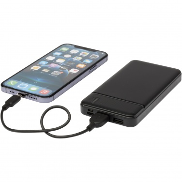 Logo trade promotional products image of: Loop 10.000 mAh recycled plastic power bank 