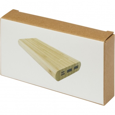 Logo trade promotional items picture of: Tulda 10.000 mAh bamboo power bank