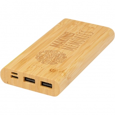 Logo trade promotional products image of: Tulda 10.000 mAh bamboo power bank