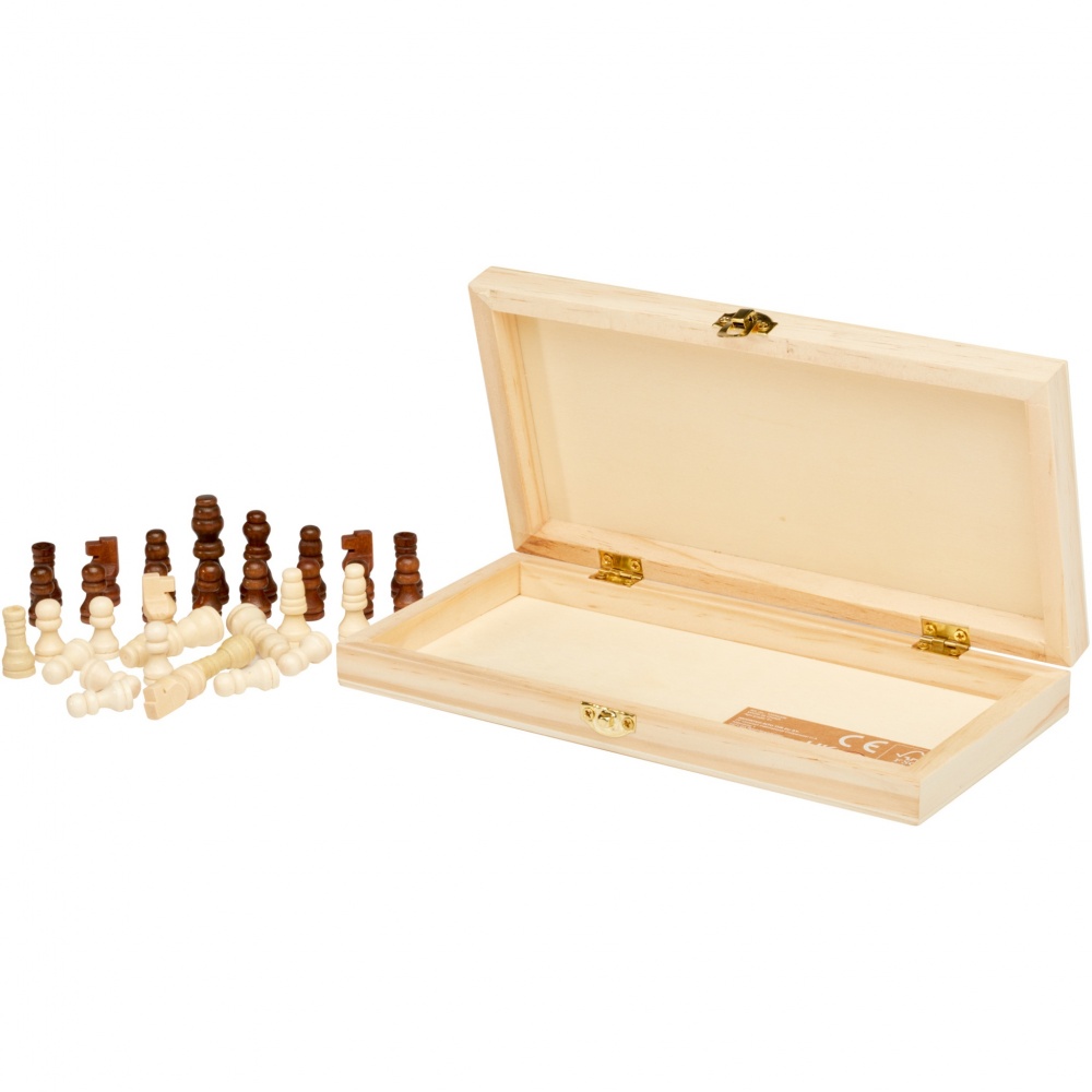 Logo trade promotional giveaway photo of: King wooden chess set