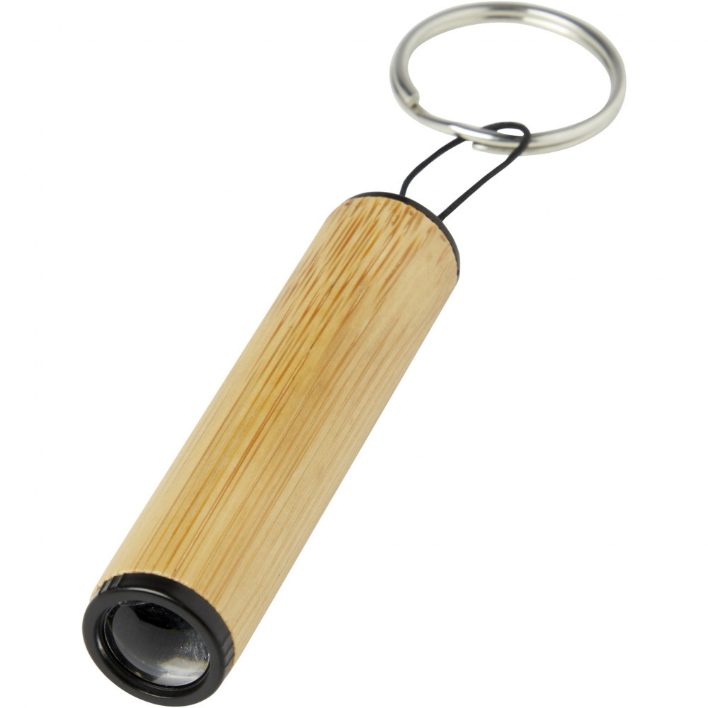 Logo trade promotional product photo of: Cane bamboo key ring with light