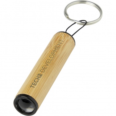 Logo trade promotional merchandise picture of: Cane bamboo key ring with light