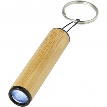 Logo trade advertising products image of: Cane bamboo key ring with light