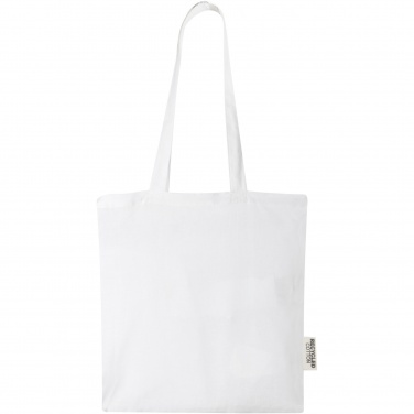 Logotrade promotional item image of: Madras 140 g/m2 GRS recycled cotton tote bag 7L