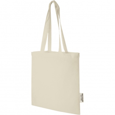 Logotrade promotional merchandise picture of: Madras 140 g/m2 GRS recycled cotton tote bag 7L