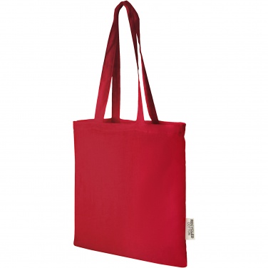 Logo trade promotional giveaway photo of: Madras 140 g/m2 GRS recycled cotton tote bag 7L