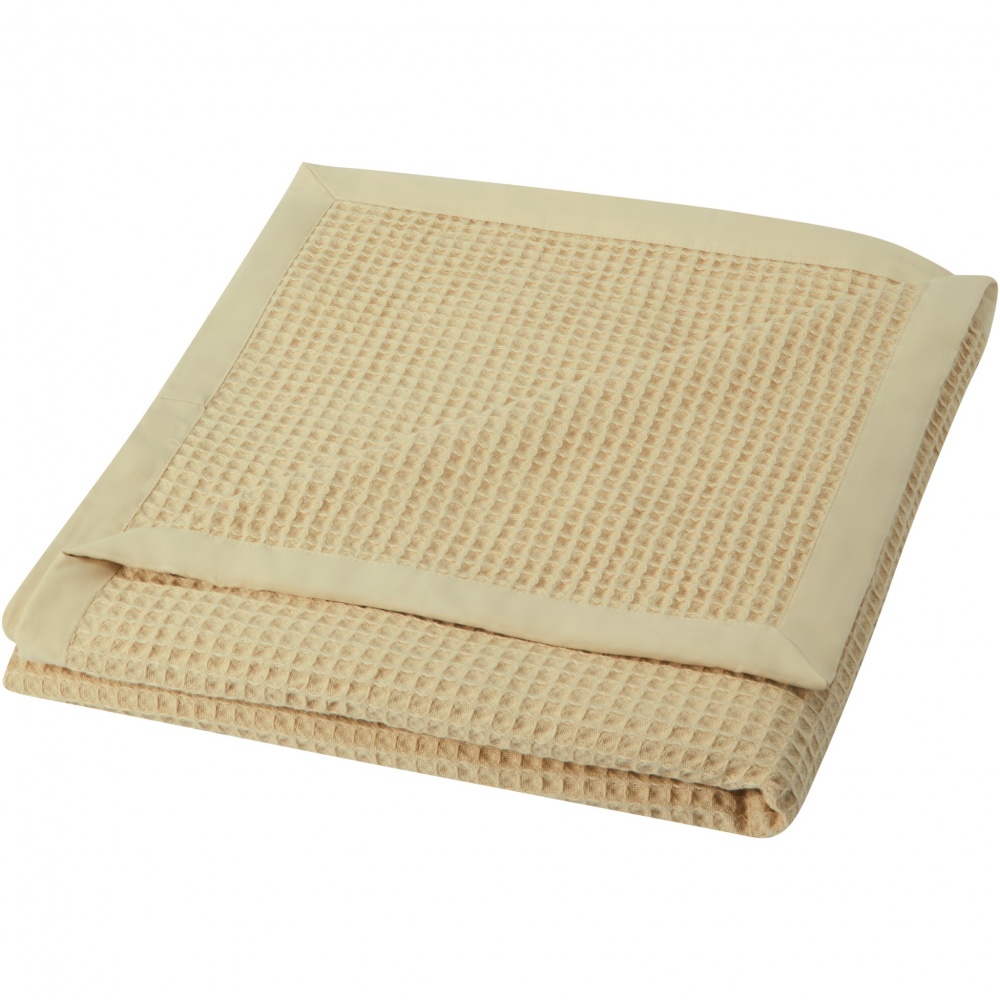 Logo trade corporate gifts image of: Abele 150 x 140 cm cotton waffle blanket