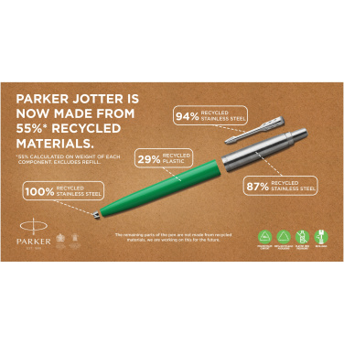 Logo trade advertising products image of: Parker Jotter Recycled ballpoint pen