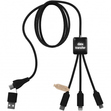 Logo trade promotional gifts image of: SCX.design C45 5-in-1 rPET charging cable with data transfer