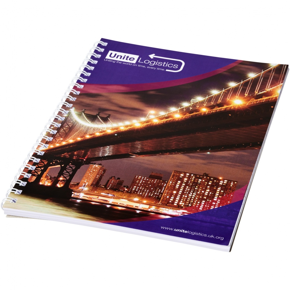 Logo trade promotional giveaways picture of: Desk-Mate® A5 spiral notebook with printed back cover