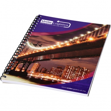 Logo trade promotional gifts picture of: Desk-Mate® A5 spiral notebook with printed back cover