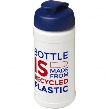 Logo trade promotional items picture of: Baseline 500 ml recycled sport bottle with flip lid