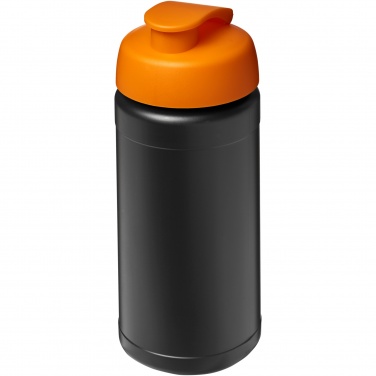 Logo trade promotional products image of: Baseline 500 ml recycled sport bottle with flip lid