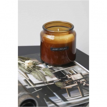 Logotrade corporate gift image of: Wellmark Let's Get Cozy 650 g scented candle - cedar wood fragrance