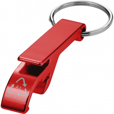 Logotrade promotional gift picture of: Tao RCS recycled aluminium bottle and can opener with keychain 