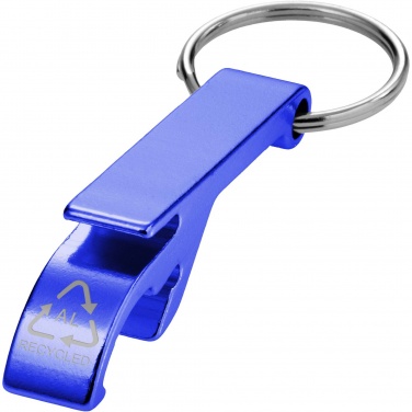 Logo trade corporate gift photo of: Tao RCS recycled aluminium bottle and can opener with keychain 