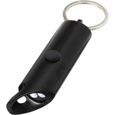 Logo trade corporate gifts picture of: Flare RCS recycled aluminium IPX LED light and bottle opener with keychain