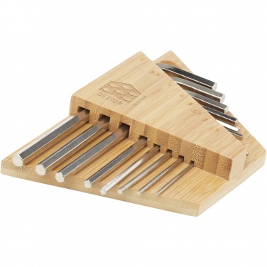 Logo trade promotional merchandise picture of: Allen bamboo hex key tool set