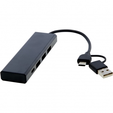 Logo trade business gifts image of: Rise RCS recycled aluminium USB 2.0 hub