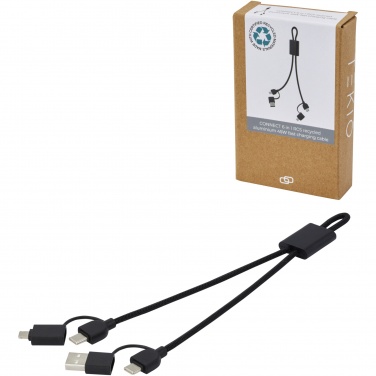 Logotrade corporate gift image of: Connect 6-in-1 RCS recycled aluminium 45W quick charge & data transfer cable