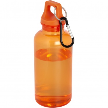 Logo trade promotional merchandise image of: Oregon 400 ml RCS certified recycled plastic water bottle with carabiner