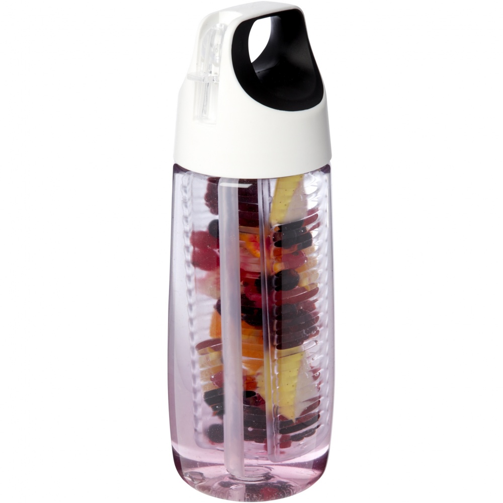 Logotrade corporate gift image of: HydroFruit 700 ml recycled plastic sport bottle with flip lid and infuser