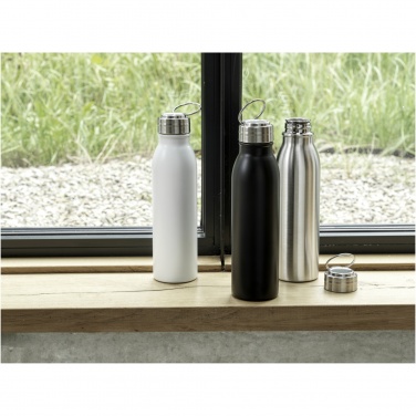 Logo trade promotional items picture of: Harper 700 ml RCS certified stainless steel water bottle with metal loop