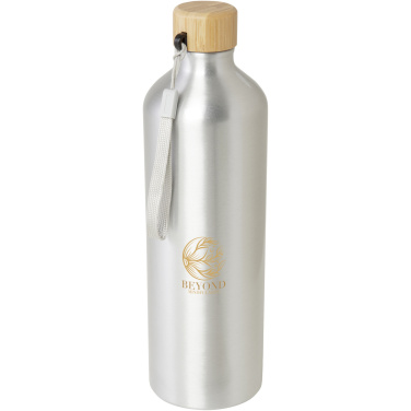 Logo trade promotional merchandise photo of: Malpeza 1000 ml RCS certified recycled aluminium water bottle