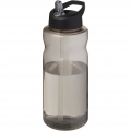 H2O Active® Eco Big Base 1 litre spout lid sport bottle, Charcoal / Solid black