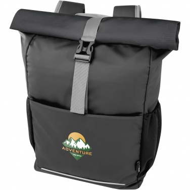 Logotrade business gift image of: Aqua 15" GRS recycled water resistant roll-top bike bag 20L