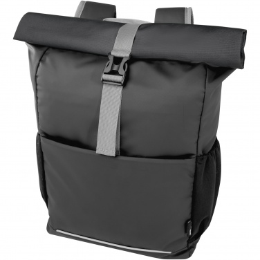 Logotrade business gift image of: Aqua 15" GRS recycled water resistant roll-top bike bag 20L