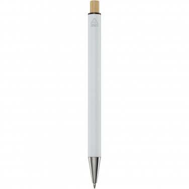 Logotrade promotional item image of: Cyrus recycled aluminium ballpoint pen (blue ink)