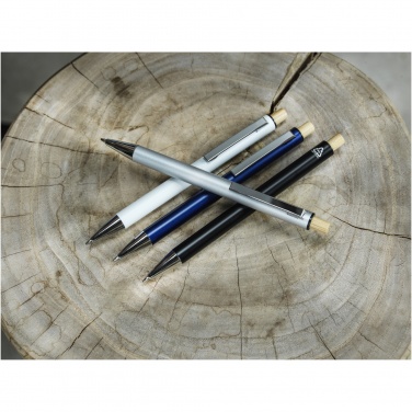 Logo trade business gift photo of: Cyrus recycled aluminium ballpoint pen (blue ink)