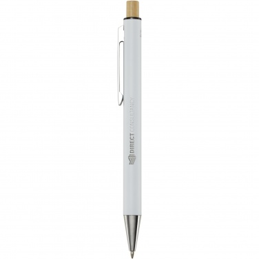 Logo trade corporate gifts image of: Cyrus recycled aluminium ballpoint pen (blue ink)