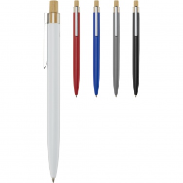 Logo trade corporate gift photo of: Nooshin recycled aluminium ballpoint pen  (blue ink)