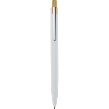 Logo trade promotional merchandise picture of: Nooshin recycled aluminium ballpoint pen (black ink)