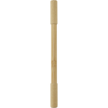 Logo trade promotional merchandise photo of: Samambu bamboo duo pen