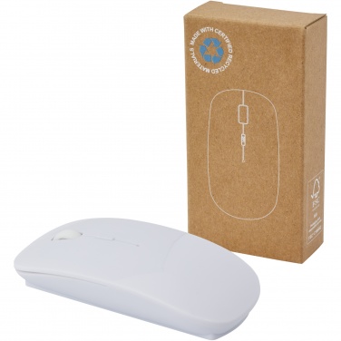 Logo trade promotional gift photo of: Menlo RCS recycled plastic wireless mouse 