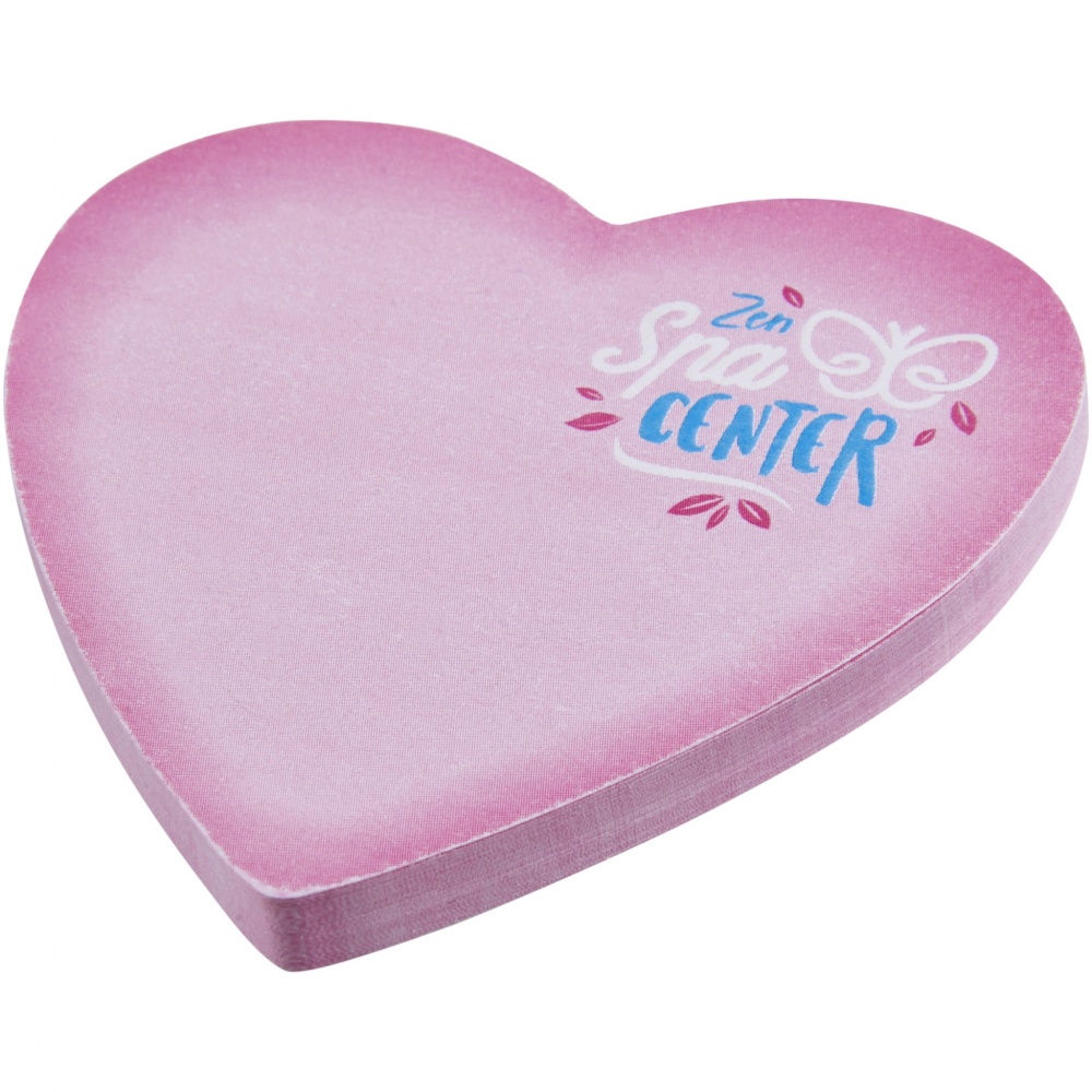 Logotrade promotional merchandise photo of: Sticky-Mate® heart-shaped recycled sticky notes