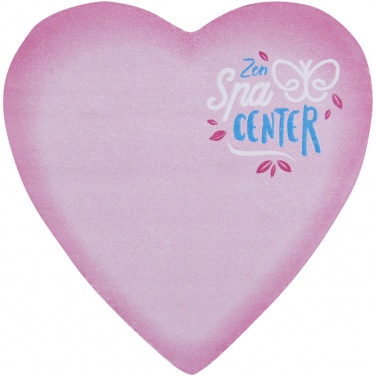 Logo trade promotional gifts picture of: Sticky-Mate® heart-shaped recycled sticky notes