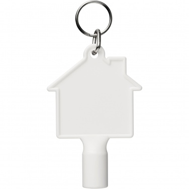 Logo trade promotional products image of: Maximilian house-shaped recycled utility key keychain