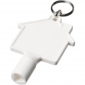 Maximilian house-shaped recycled utility key keychain, White