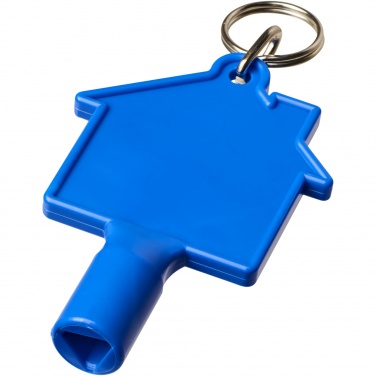 Logo trade promotional gifts image of: Maximilian house-shaped recycled utility key keychain