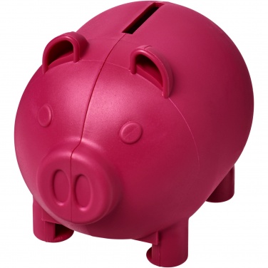 Logo trade business gifts image of: Oink recycled plastic piggy bank